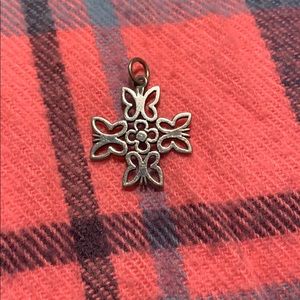 Retired James Avery Butterfly Cross Charm/Pendant
